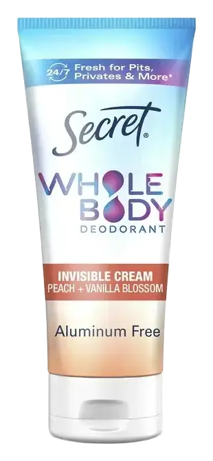 Secret Whole Body Deodorant Invisible Cream Peach & Vanilla
