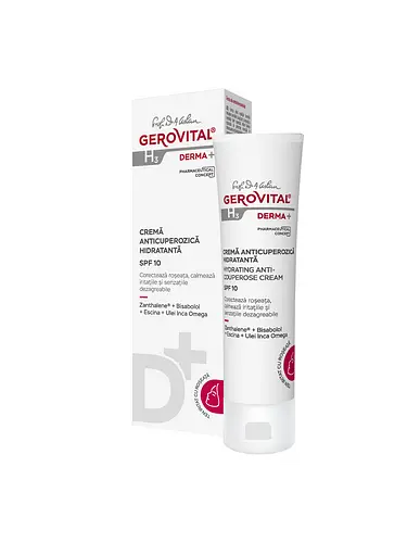 Gerovital Derma+ Cremă Anticuperozică Hidratantă SPF 10