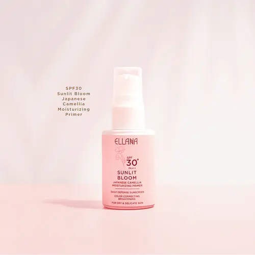 Ellana Mineral Cosmetics Sunlit Bloom Japanese Camellia Moisturizing Primer with SPF 30