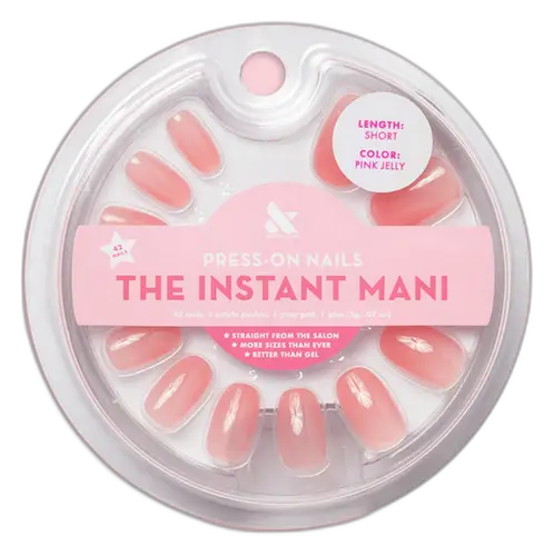 Olive & June Glue Press-Ons Short Pink Jelly