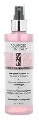 Advanced Clinicals Rosewater Toner - Tone & Tighten Formula