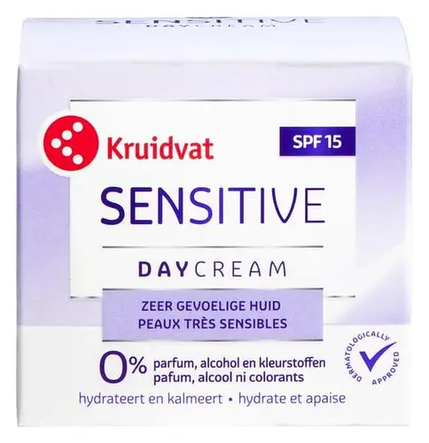 Kruidvat Sensitive SPF 15 Dagcrème Voor De Zeer Gevoelige Huid (SPF 15 Day Cream for Very Sensitive Skin)