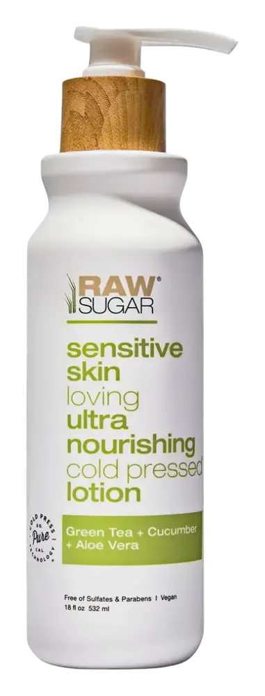 Raw Sugar Simply Body Lotion Sensitive Skin Green Tea + Cucumber + Aloe Vera