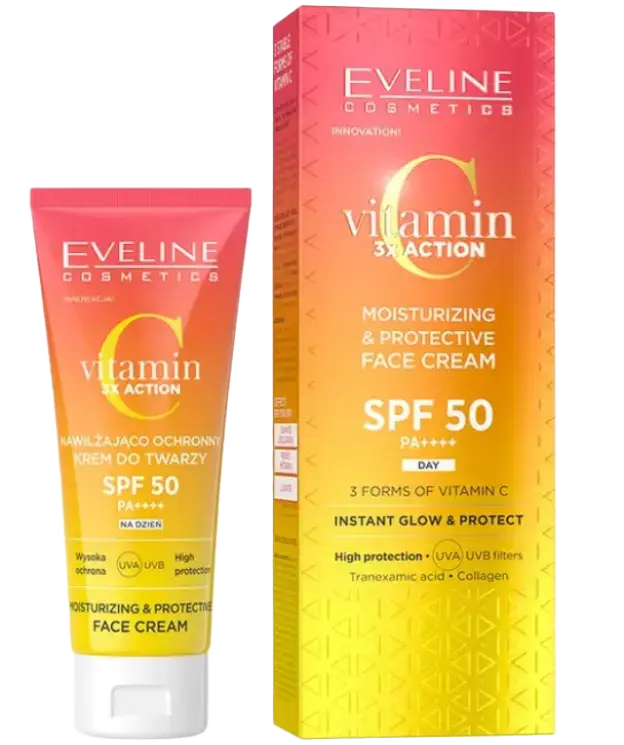 Eveline Vitamin C 3x Action Moisturizing & Protecting Face Cream SPF 50