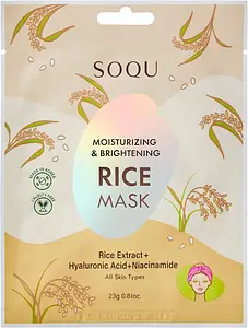 SOQU Moisturizing & Brightening Rice Mask