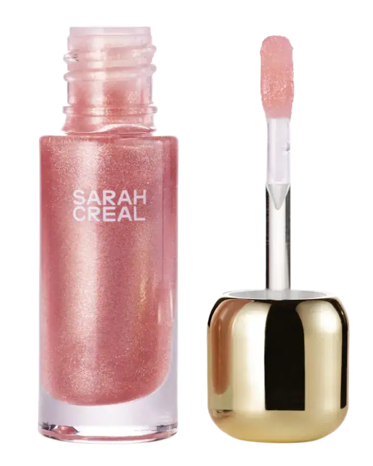 Sarah Creal No Further Questions High Glide Peptide Lip Gloss Don't Wait Up is a Rose Gold Sparkle