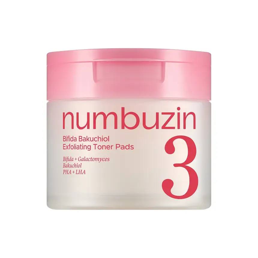 Numbuzin No.3 Bifida Bakuchiol Exfoliating Toner Pads
