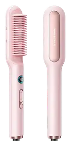 Wavytalk Sleek Sweep Ionic Hair Straightener Brush​ Pink