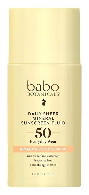 babo botanicals Daily Sheer Mineral Sunscreen Fluid SPF 50