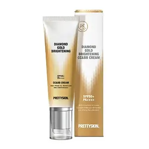 Pretty Skin Diamond Gold Brightening CC & BB Cream SPF 50+