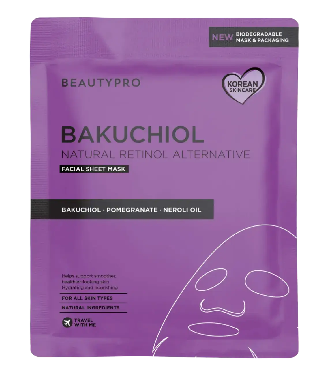 BeautyPro Bakuchiol Facial Sheet Mask