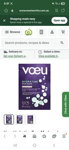 Voeu Hydrating face mask