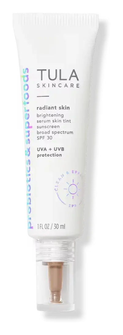 Tula Skincare Radiant Skin Brightening Serum Skin Tint Sunscreen SPF 30 10 - Light/Medium Olive