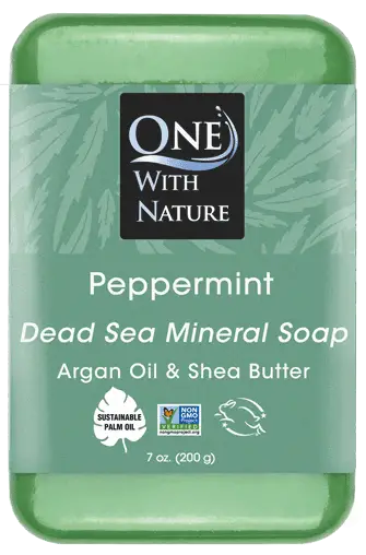 One With Nature Dead Sea Mineral Soap Peppermint