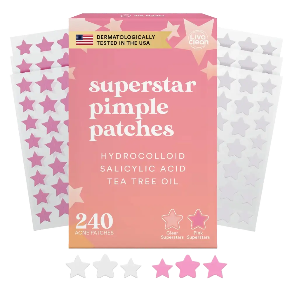 Livaclean Superstar Pimple Patch Clear/Pink Star