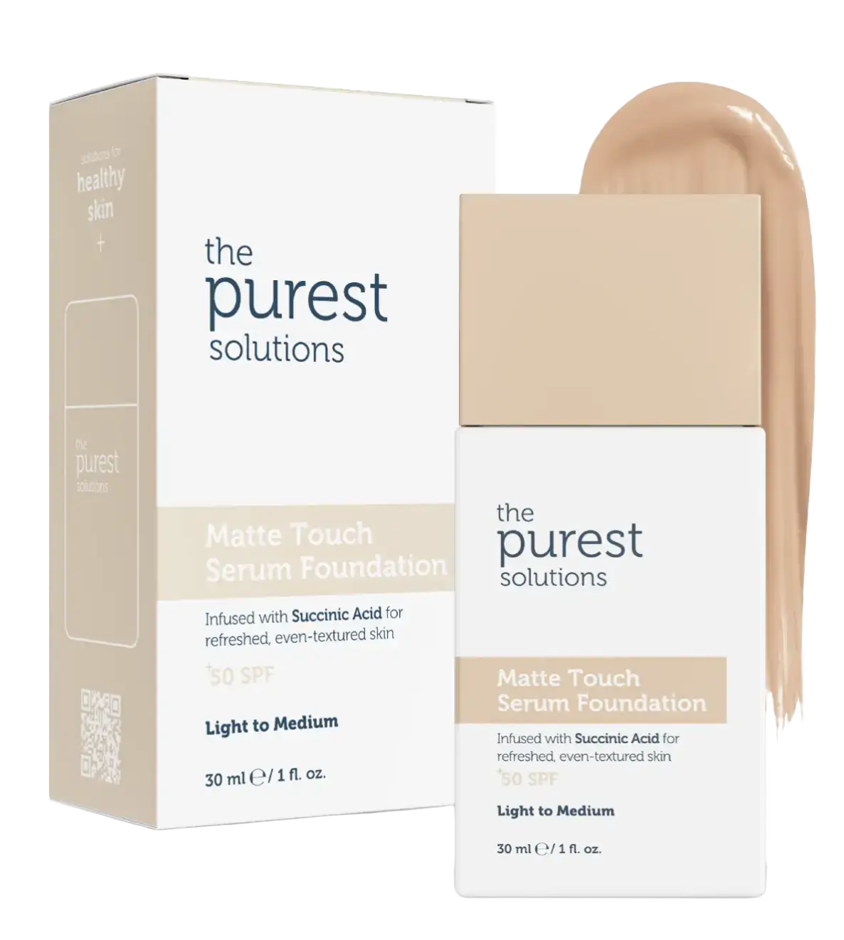 The Purest Solutions Matte Touch Serum Foundation SPF 50+ Light To Medium