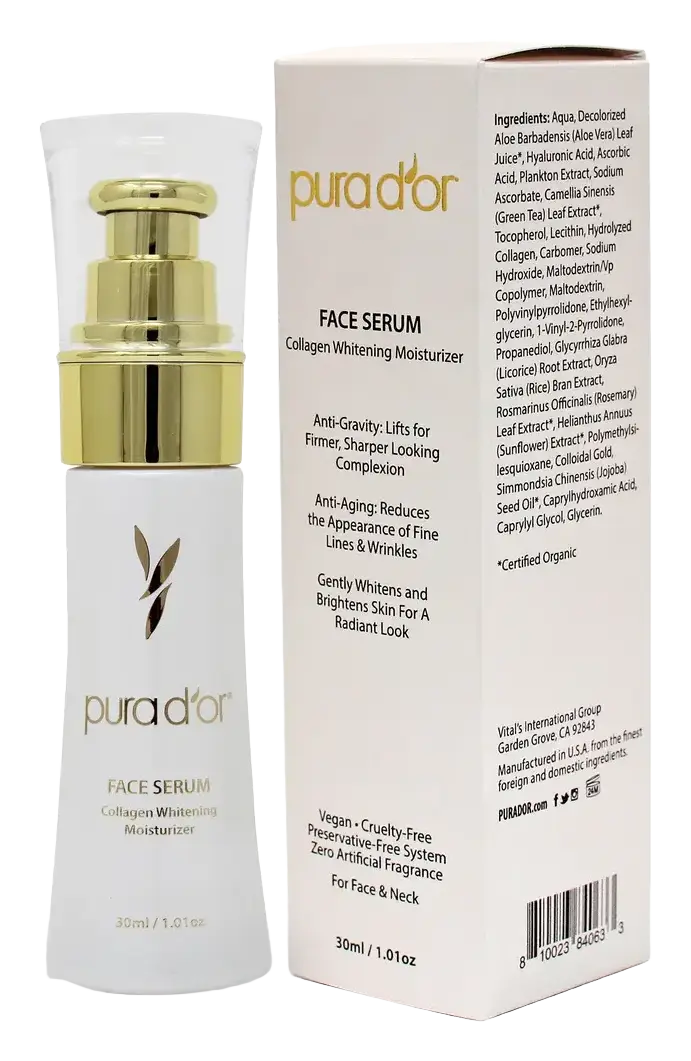 Pura D'or Face Serum Collagen Whitening Moisturizer