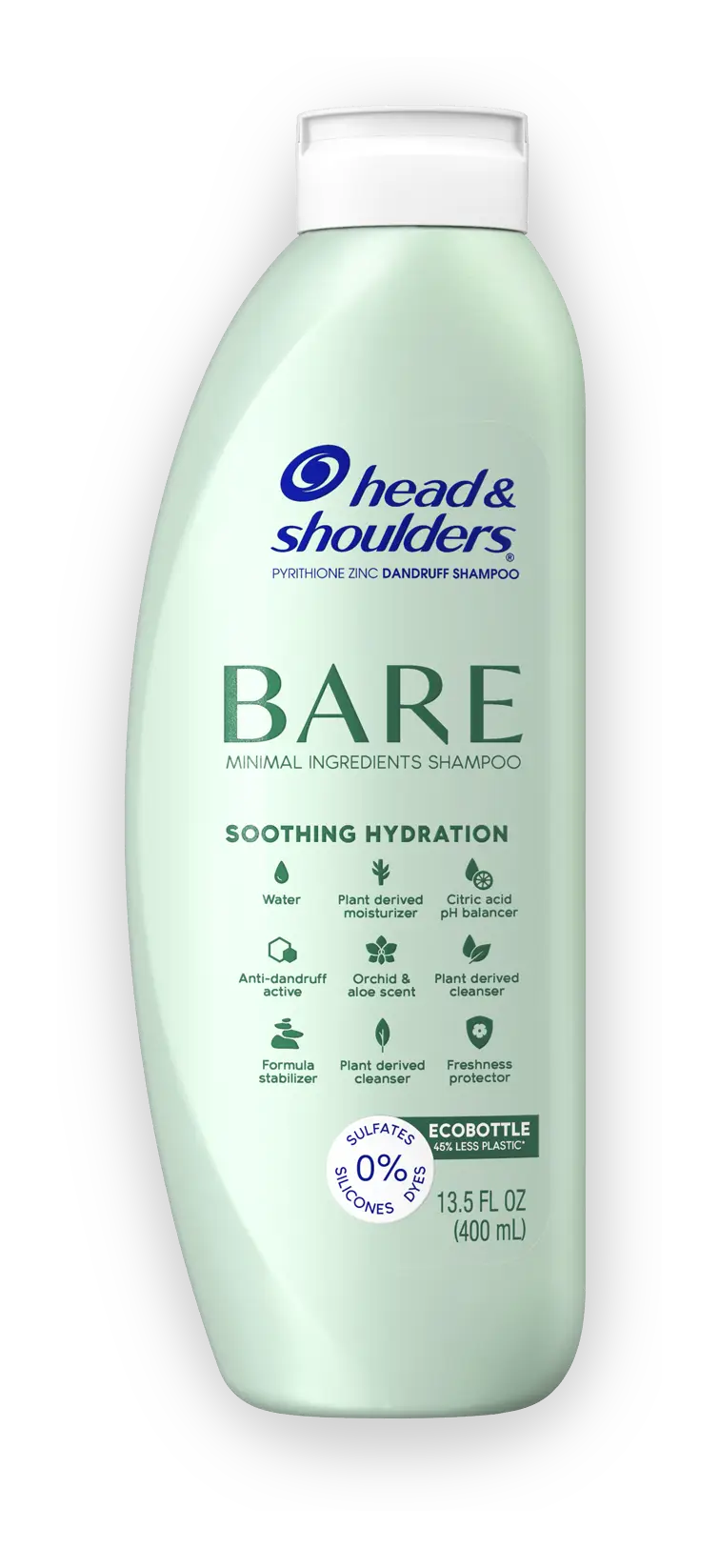 Head & Shoulders Bare Soothing Hydration Silicon-Free Dandruff Shampoo USA