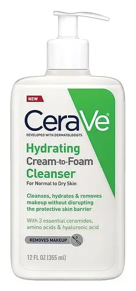 CeraVe Hydrating Cream-To-Foam Cleanser USA