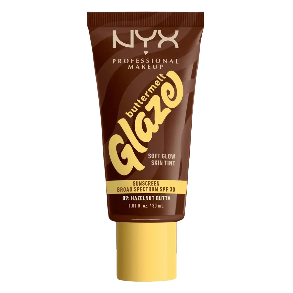 NYX Cosmetics Buttermelt Glaze Soft Glow Skin Tint SPF 30 09 Hazelnut Butta
