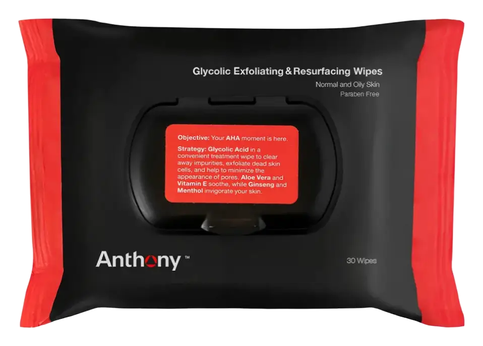 Anthony Glycolic Exfoliating & Resurfacing Wipes