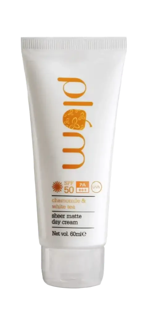 Plum Goodness Chamomile & White Tea Sheer Matte Day Cream Sunscreen SPF 50