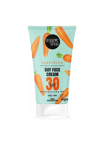 Organic Shop Sunscreen carrot antioxidant day face cream