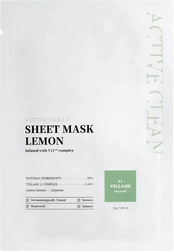 Village 11 Factory Active Clean Sheet Mask Lemon
