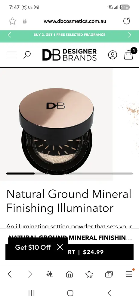 DB Cosmetics Natural Ground Mineral Finishing Illuminator
