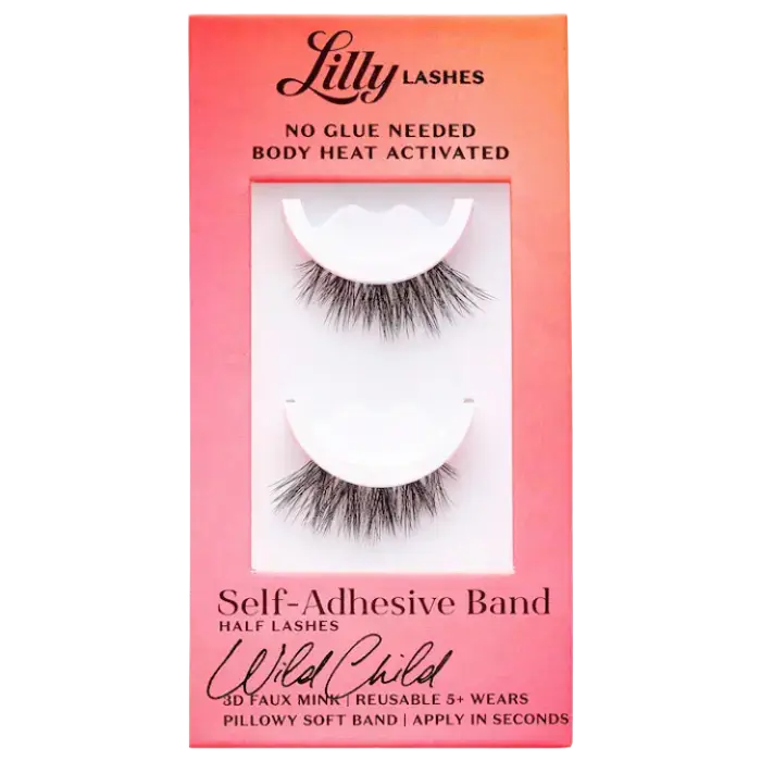 Lilly Lashes Self-Adhesive Band Half Lashes Wild Child