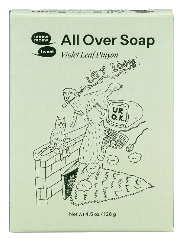 Meow Meow Tweet All Over Soap Violet Leaf Piñyon