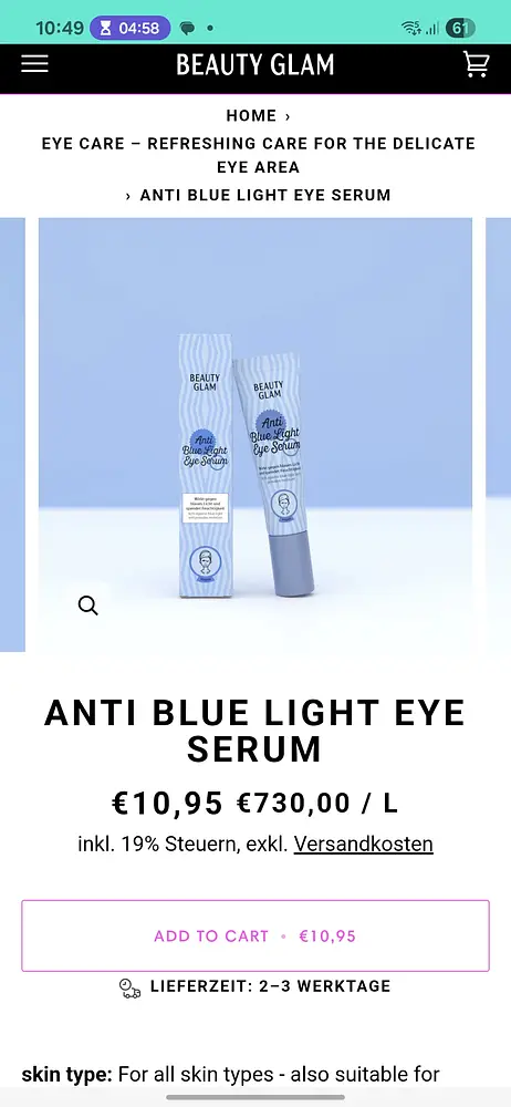 Beauty Glam Anti Blue Light Eye Serum