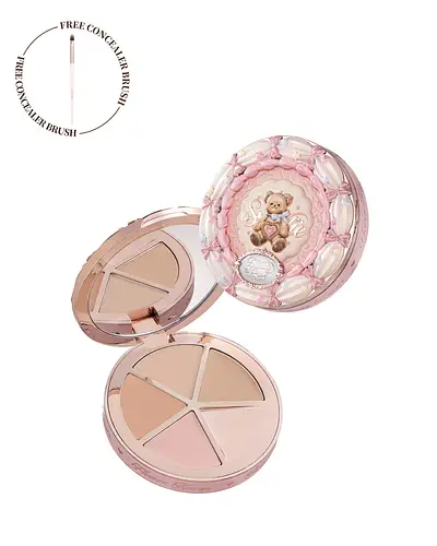 Flower Knows The Sweetie Bear 4-Color Concealer Palette 01 Strawberry Chocolate