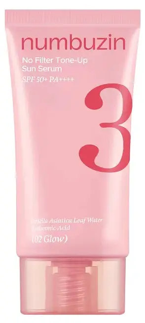 Numbuzin No.3 No Filter Tone-Up Sun Serum SPF 50+ 02 Glow
