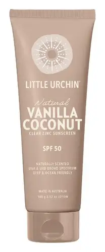 Little Urchin Natural Vanilla Coconut Clear Zinc Sunscreen SPF 50