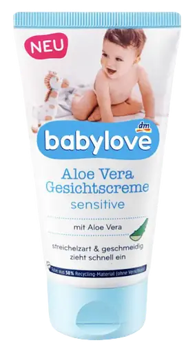 babylove dm Aloe Vera Gesichtscreme Sensitive (Aloe Vera Face Cream Sensitive)