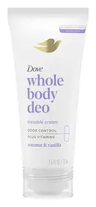 Dove Whole Body Deodorant Invisible Cream Coconut & Vanilla