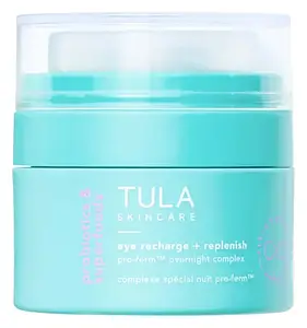 Tula Skincare Eye Recharge + Replenish Pro-Ferm™ Overnight Eye Cream with Bakuchiol and Peptides