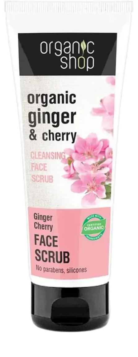 Organic Shop Cleansing Face Scrub Ginger & Cherry