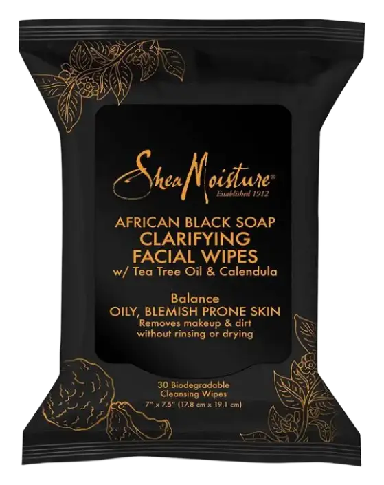 Shea Moisture African Black Soap Clarifying Facial Wipes