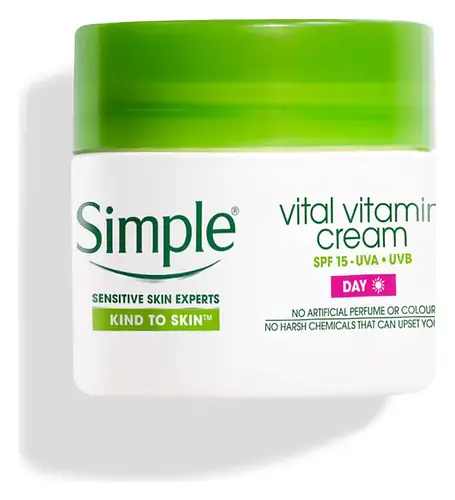 Simple Skincare Kind to Skin Vital Vitamin Day Cream SPF 15 UK