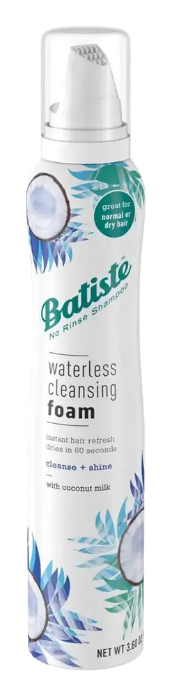 Batiste Waterless Cleansing Foam Cleanse + Shine with Coconut Milk