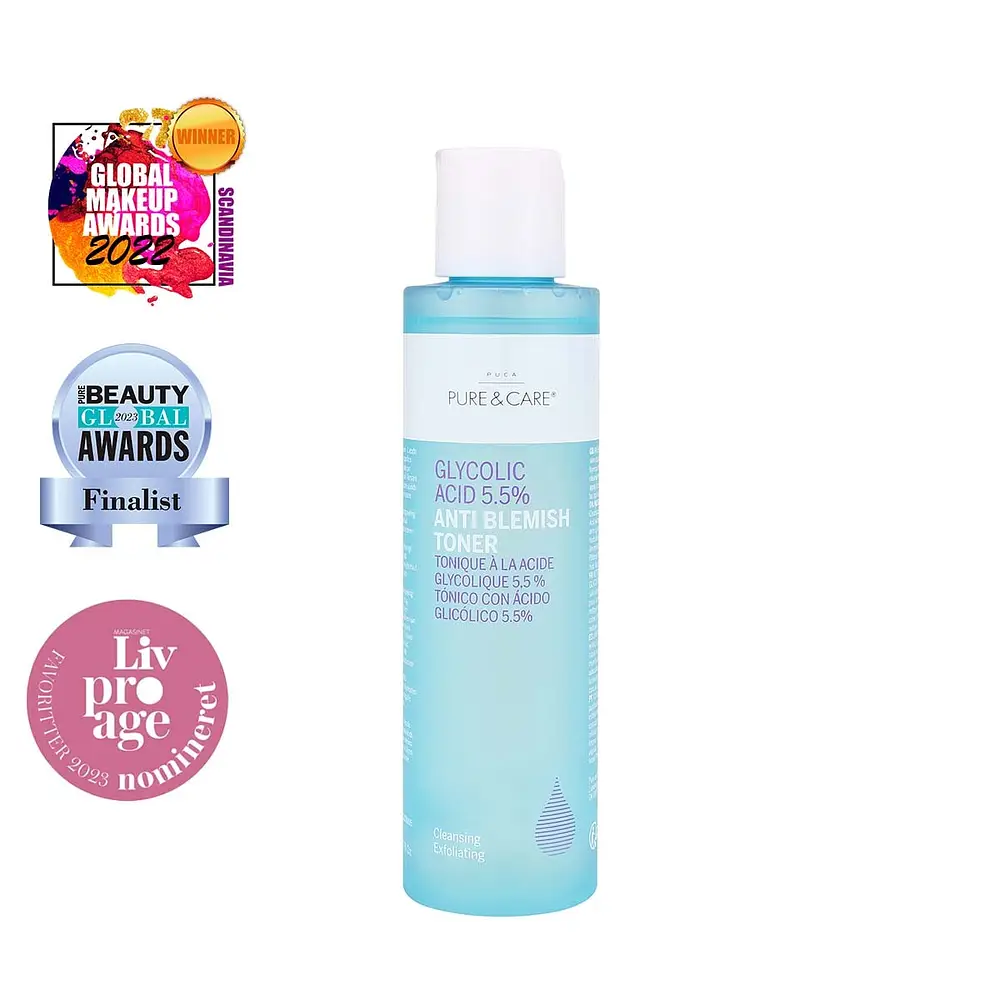Puca – Pure & Care Glycolic Acid 5.5% Anti Blemish, Exfoliating Toner