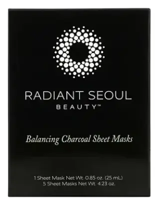 Radiant Seoul Balancing Charcoal Beauty Sheet Masks