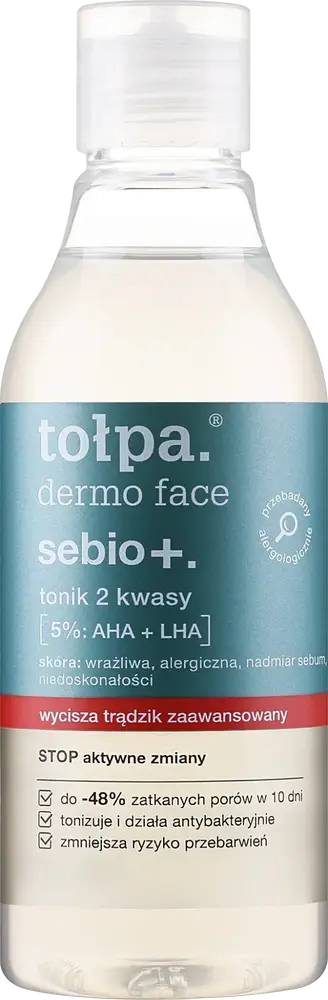 Tołpa Dermo Face Sebio+ Tonik 2 Kwasy 5% AHA + LHA