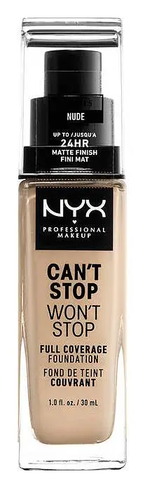 NYX Cosmetics Can't Stop Won't Stop Full Coverage Foundation 6.5 Nude
