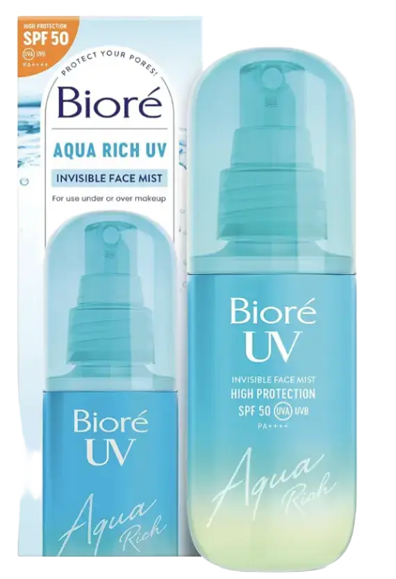 Biore Aqua Rich UV Invisible Face Mist SPF 50