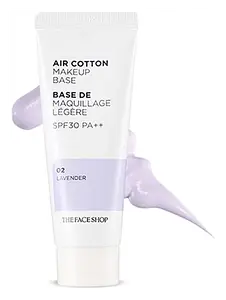 The Face Shop Air Cotton Makeup Base SPF 30 PA++ 02 Lavender