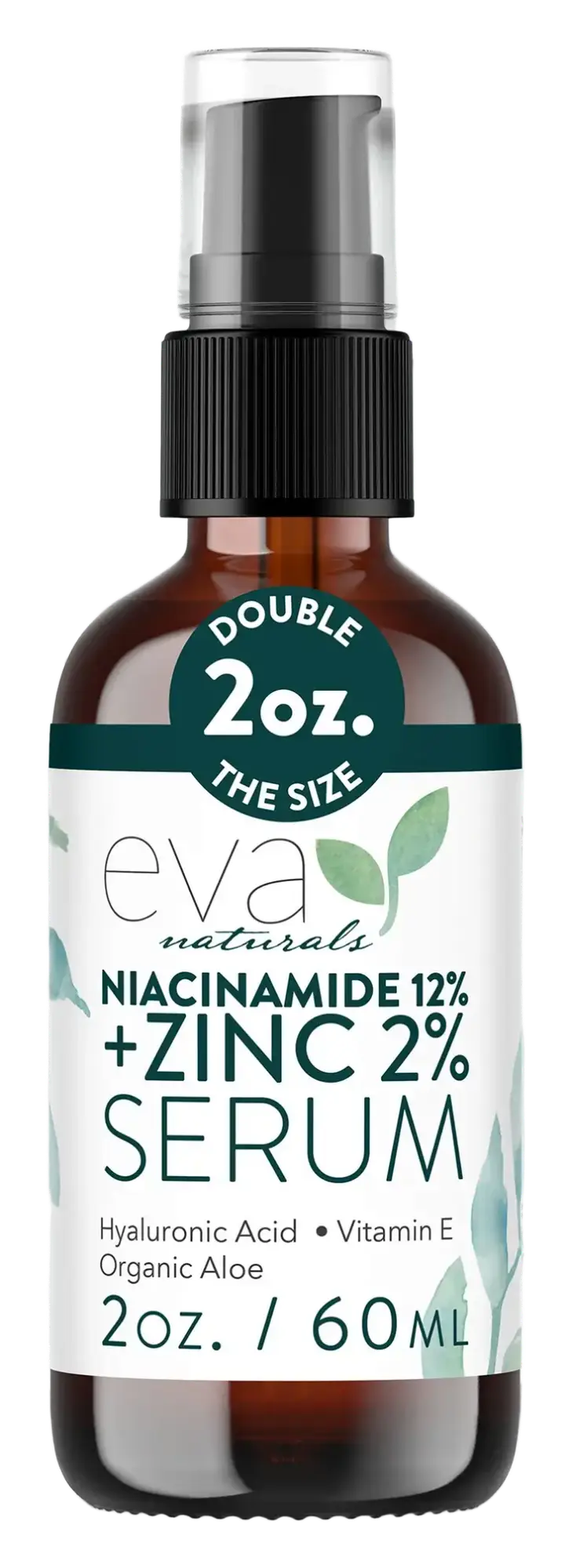 Eva Naturals 12% Niacinamide Serum for Face + 2% Zinc and Hyaluronic Acid