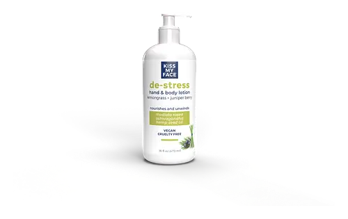 Kiss My Face De-Stress Hand & Body Lotion Lemongrass + Juniper Berry